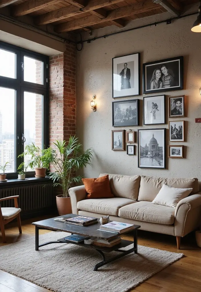 28 Loft Living Room Ideas That Feel Open and Urban - 12. Personal Touches
