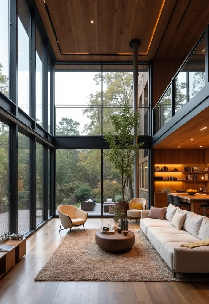 28 Loft Living Room Ideas That Feel Open and Urban - 28. Blending Indoor and Outdoor Spaces