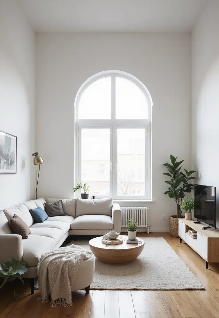 28 Loft Living Room Ideas That Feel Open and Urban - 3. Minimalist Home Accents