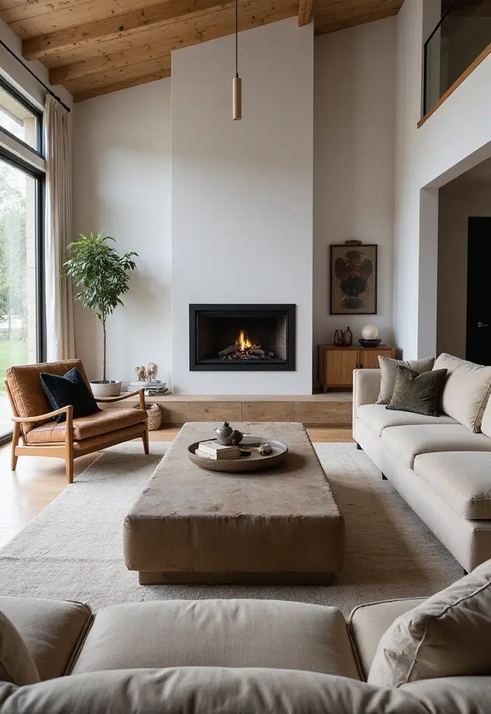 28 Modern Cozy Living Room Ideas That Feel Warm and Inviting - 16. Create a Cozy Focal Point