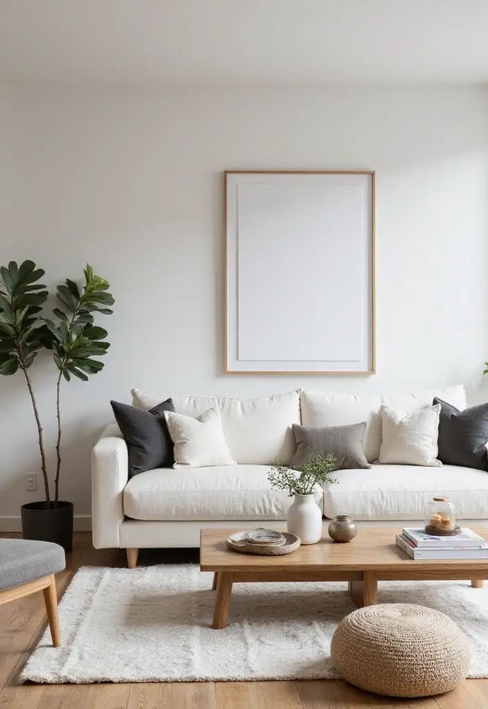 28 Modern Cozy Living Room Ideas That Feel Warm and Inviting - 6. Opt for Minimalistic Decor