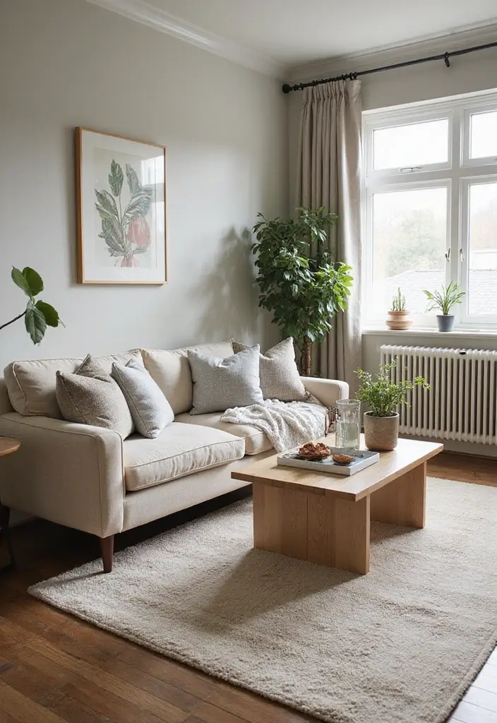 28 Modern Cozy Living Room Ideas That Feel Warm and Inviting - 9. Use Area Rugs for Zoning