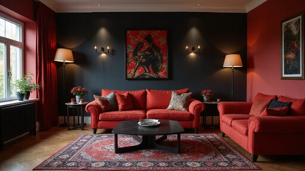 28 Red and Black Living Room Ideas That Feel Bold and Dramatic