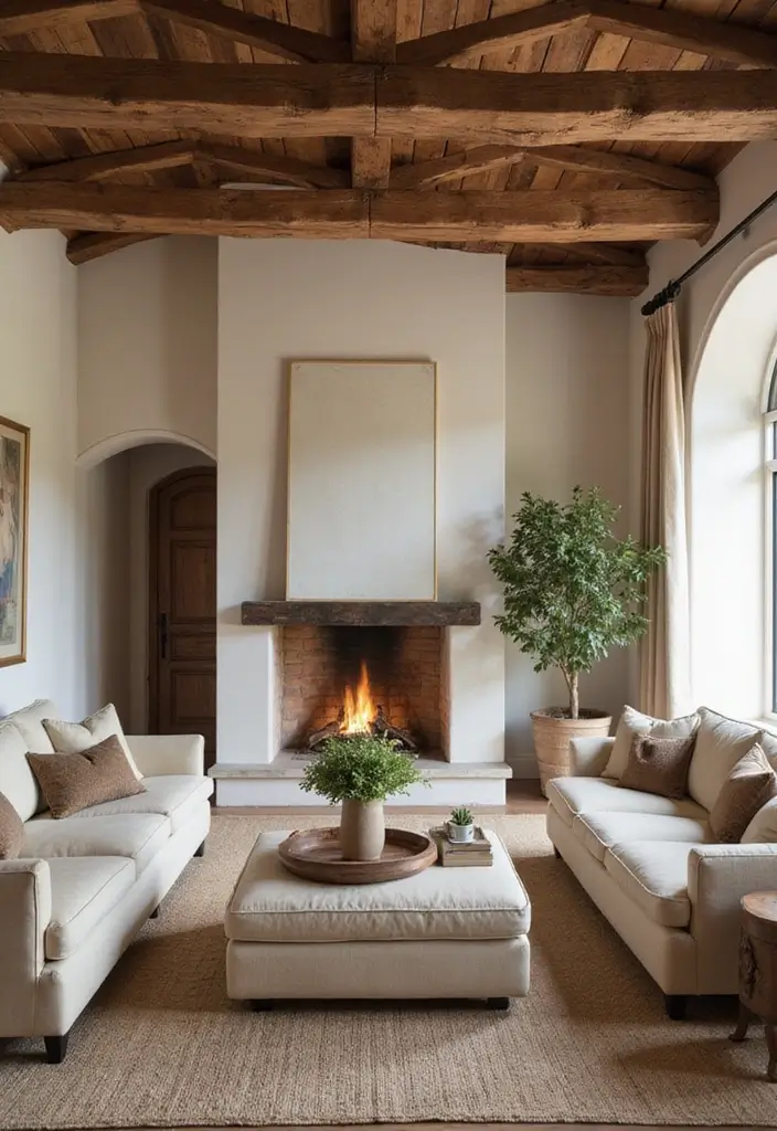 28 Western Living Room Decorating Ideas for Ranch Style Interiors That Feel Authentic - 1. Rustic Wooden Beams