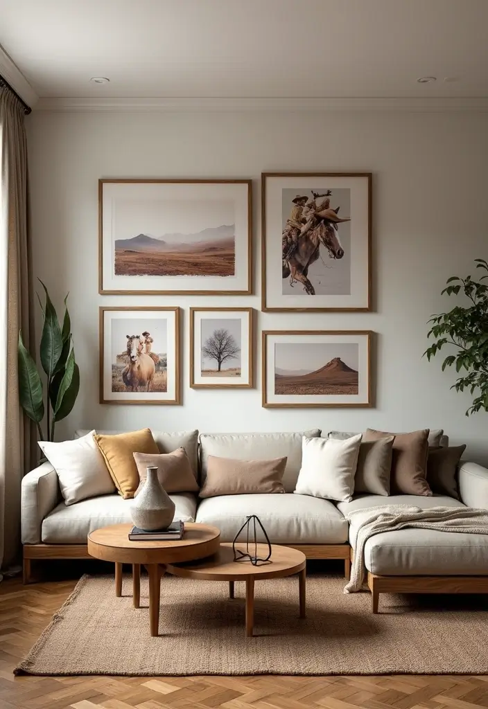 28 Western Living Room Decorating Ideas for Ranch Style Interiors That Feel Authentic - 12. Western-Themed Artwork
