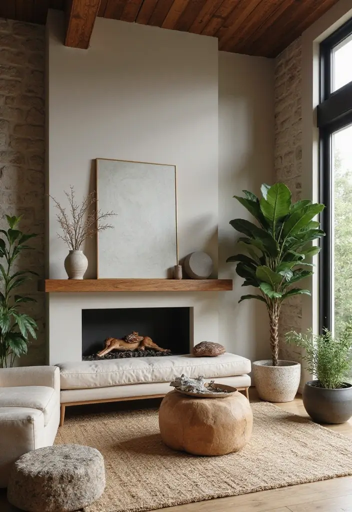 28 Western Living Room Decorating Ideas for Ranch Style Interiors That Feel Authentic - 13. Natural Elements