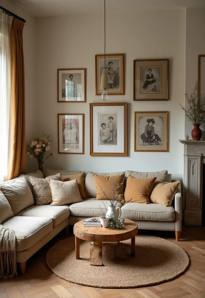 28 Western Living Room Decorating Ideas for Ranch Style Interiors That Feel Authentic - 14. Family Heritage Display