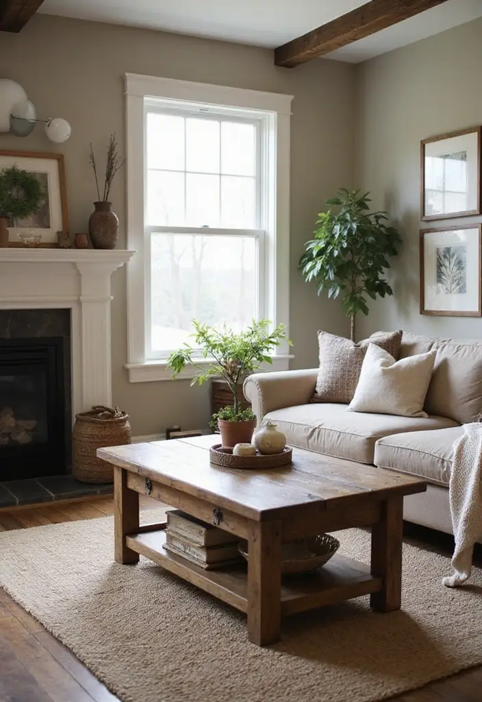 28 Western Living Room Decorating Ideas for Ranch Style Interiors That Feel Authentic - 21. Farmhouse Style Coffee Tables