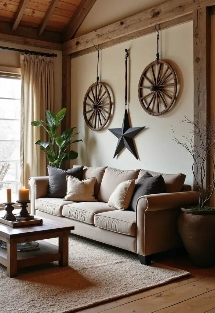 28 Western Living Room Decorating Ideas for Ranch Style Interiors That Feel Authentic - 22. Barn-Inspired Decor
