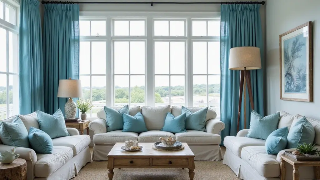 29 Blue Curtains Living Room Ideas That Feel Fresh and Serene