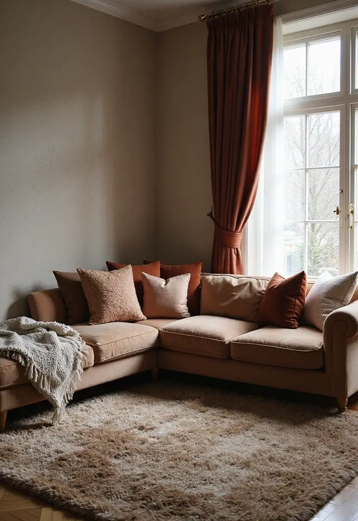 29 Dream Living Room Luxury Ideas That Feel Opulent and Modern - 1. Cozy Elegance with Textured Fabrics