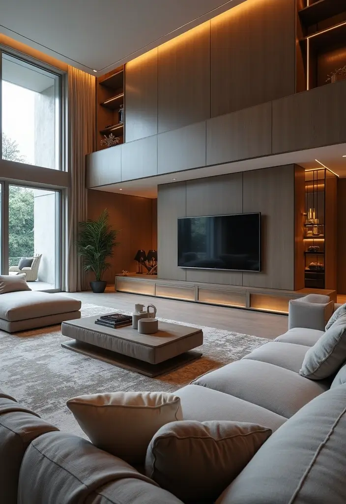 29 Dream Living Room Luxury Ideas That Feel Opulent and Modern - 12. Smart Technology Integration