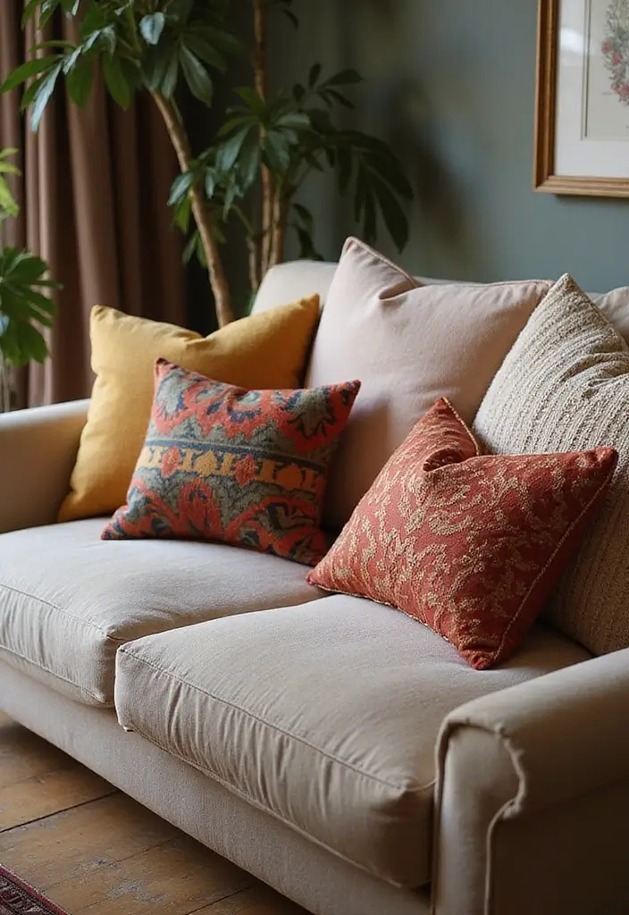 29 Dream Living Room Luxury Ideas That Feel Opulent and Modern - 22. Luxurious Throw Pillows