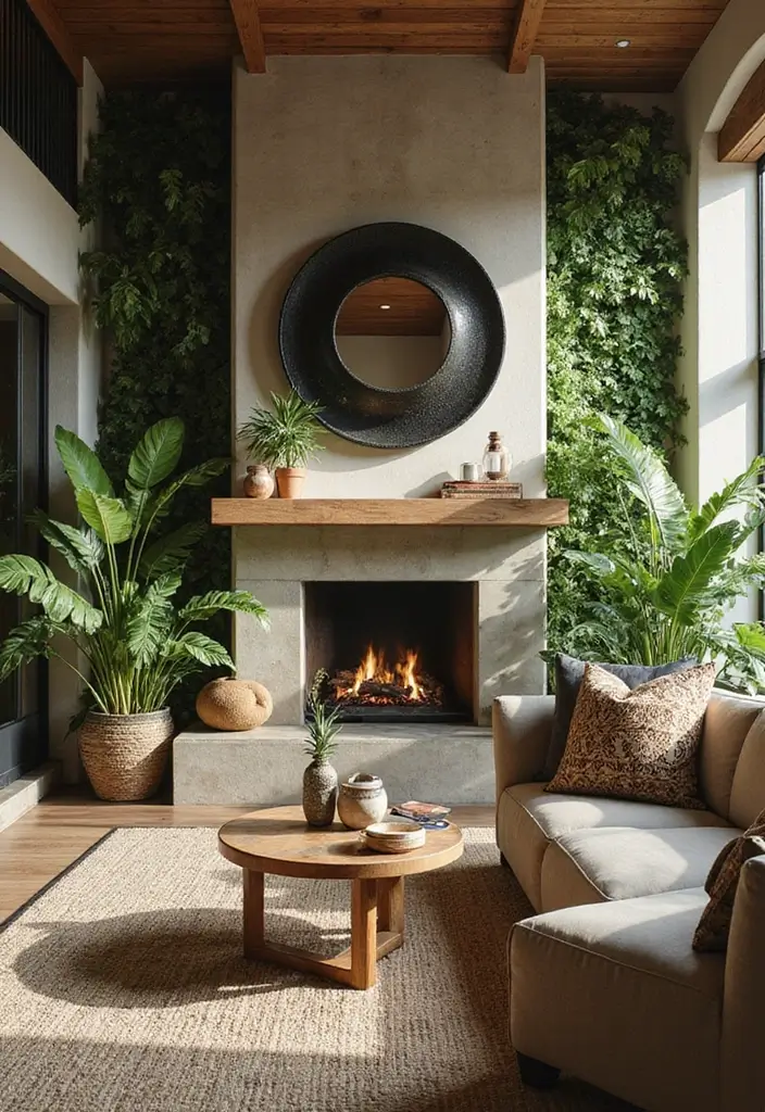29 Dream Living Room Luxury Ideas That Feel Opulent and Modern - 26. Outdoor-Inspired Decor