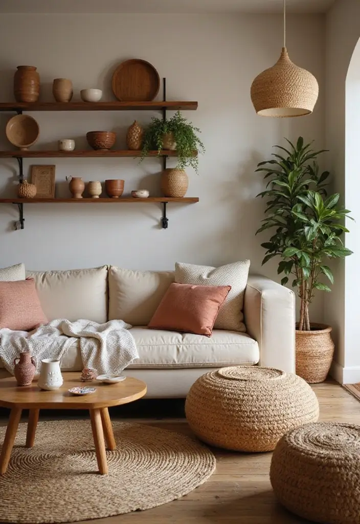 29 Italy Living Room Ideas That Capture Mediterranean Elegance - 10. Handcrafted Accessories