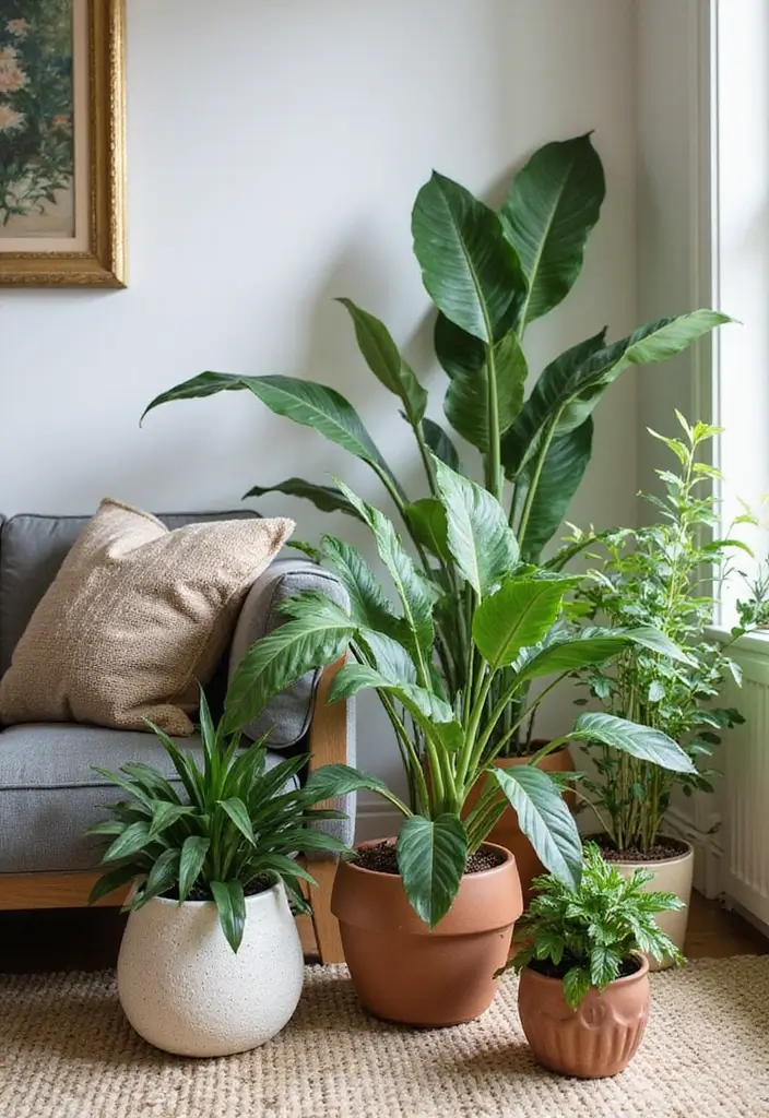 29 Italy Living Room Ideas That Capture Mediterranean Elegance - 16. Indoor Plants Integration