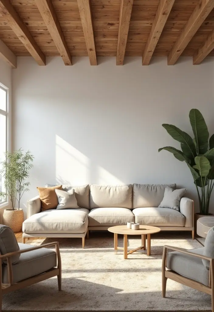 29 Italy Living Room Ideas That Capture Mediterranean Elegance - 2. Exposed Wooden Beams