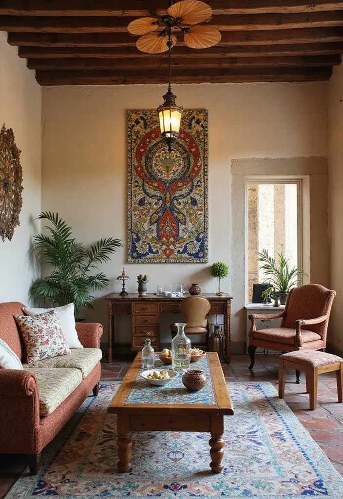 29 Italy Living Room Ideas That Capture Mediterranean Elegance - 21. Mosaic Elements