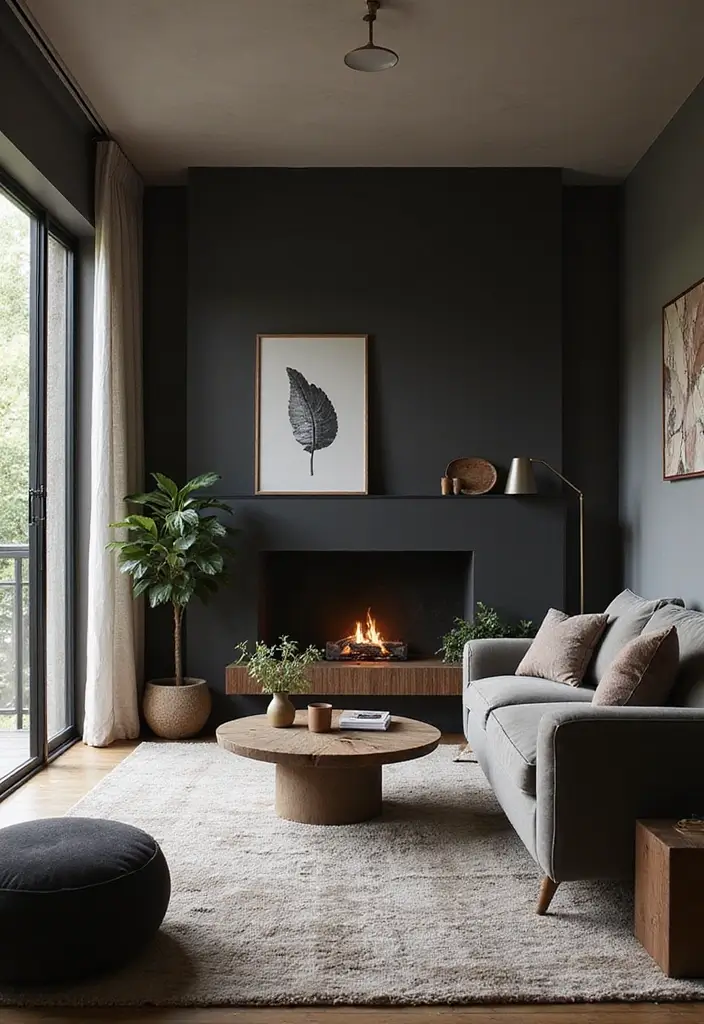 29 Italy Living Room Ideas That Capture Mediterranean Elegance - 24. Bright and Dark Contrasts