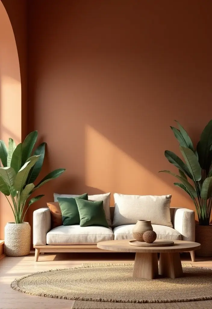 29 Italy Living Room Ideas That Capture Mediterranean Elegance - 26. Warm, Earthy Palettes