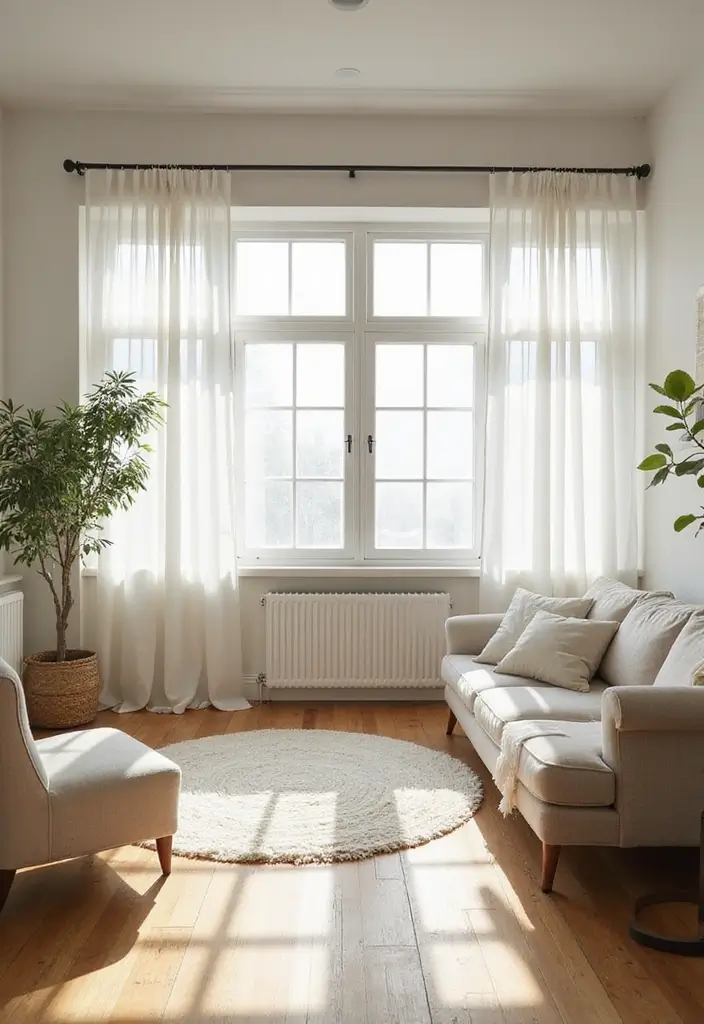 29 Japandi Sofa Living Room Ideas That Feel Minimal and Peaceful - 23. Emphasizing Natural Light