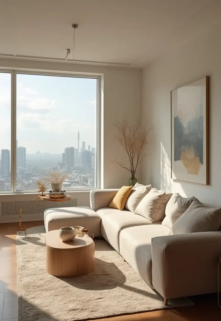 29 Japandi Sofa Living Room Ideas That Feel Minimal and Peaceful - 9. Open Layout for Flow