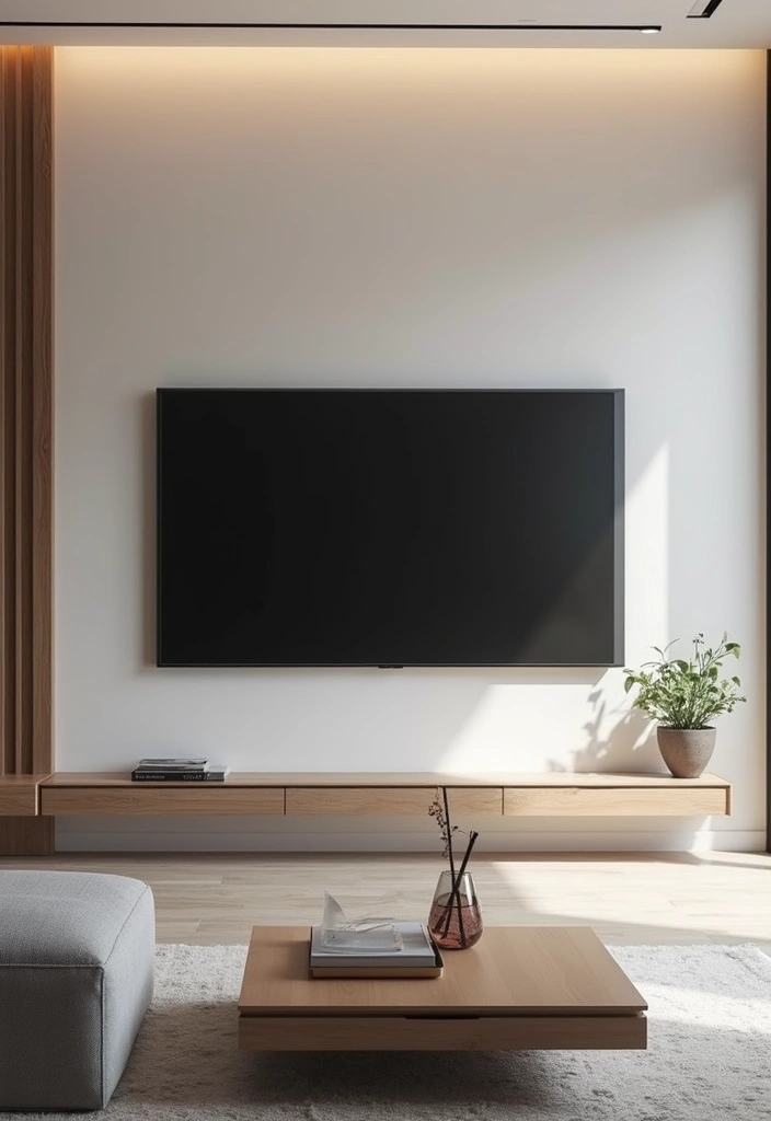 29 Living Room Accent Wall Ideas With TV That Look Smart and Modern - 13. Integrated Technology