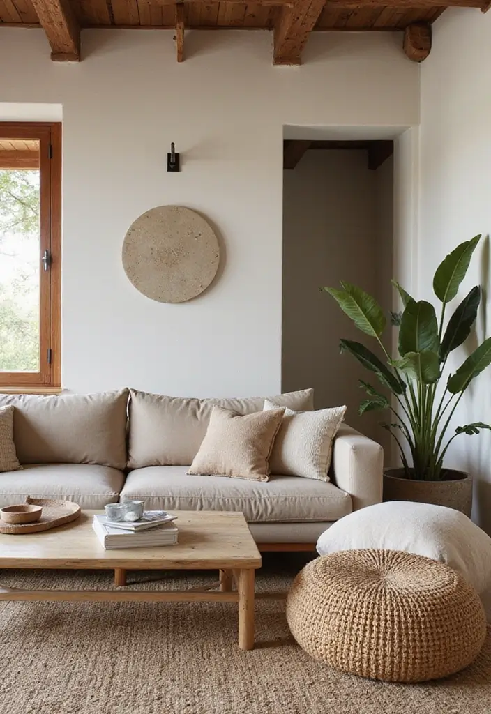 29 Living Room Boho Chic Ideas That Feel Relaxed and Trendy - 11. Incorporating Natural Elements