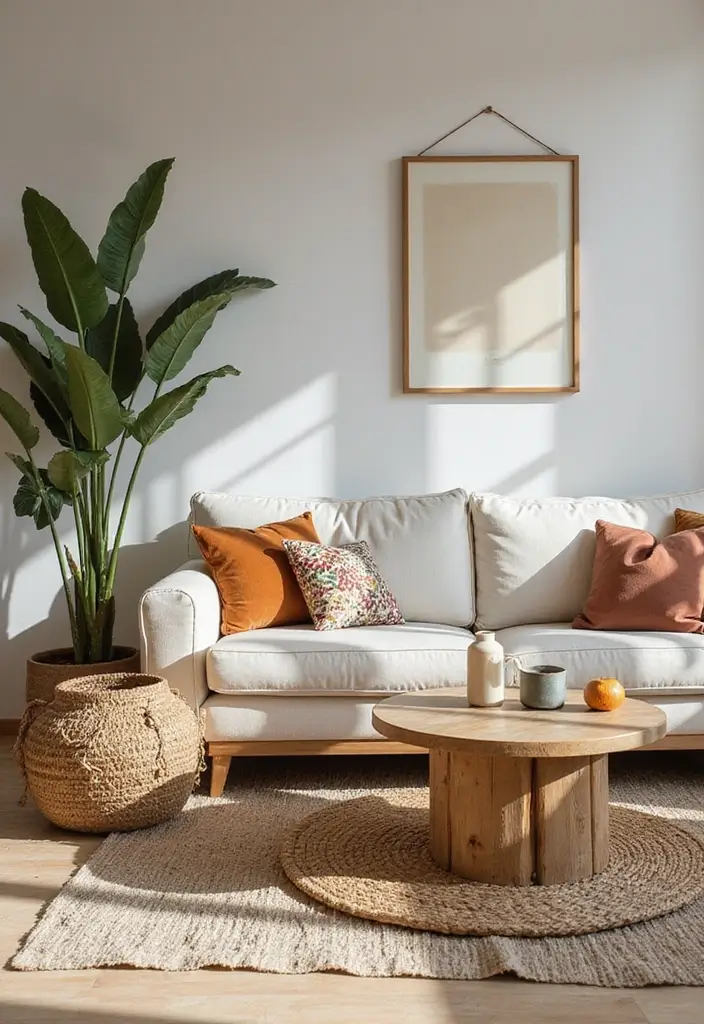 29 Living Room Boho Chic Ideas That Feel Relaxed and Trendy - 13. Sustainable Decor Items