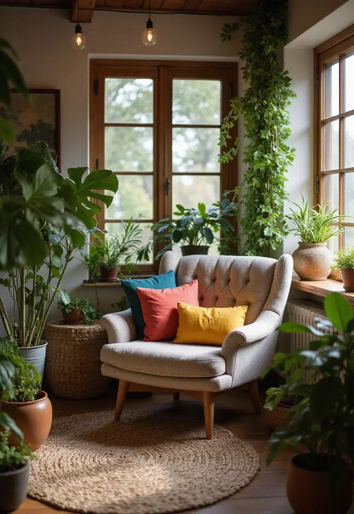 29 Living Room Boho Chic Ideas That Feel Relaxed and Trendy - 14. Cozy Nooks for Relaxation