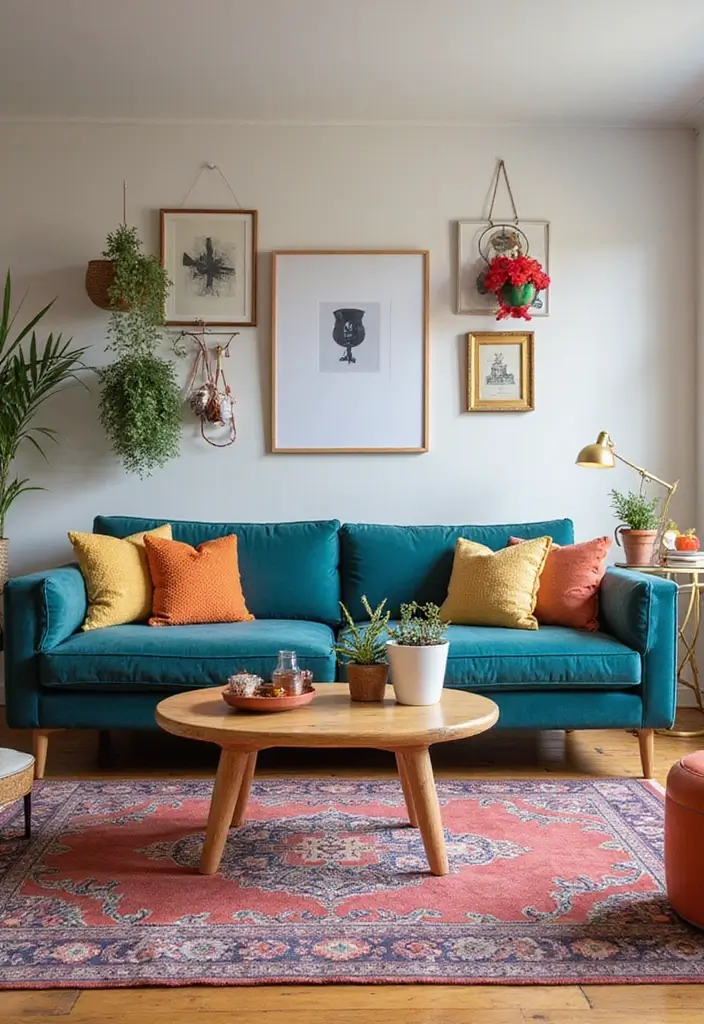 29 Living Room Boho Chic Ideas That Feel Relaxed and Trendy - 16. A Touch of Whimsy