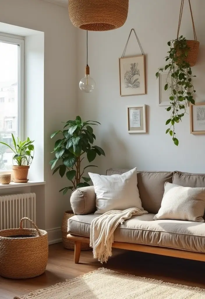 29 Living Room Boho Chic Ideas That Feel Relaxed and Trendy - 28. Stylish Storage Solutions