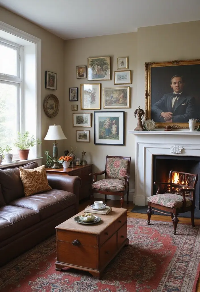 29 Living Room Boho Chic Ideas That Feel Relaxed and Trendy - 4. Vintage Finds for Unique Flair