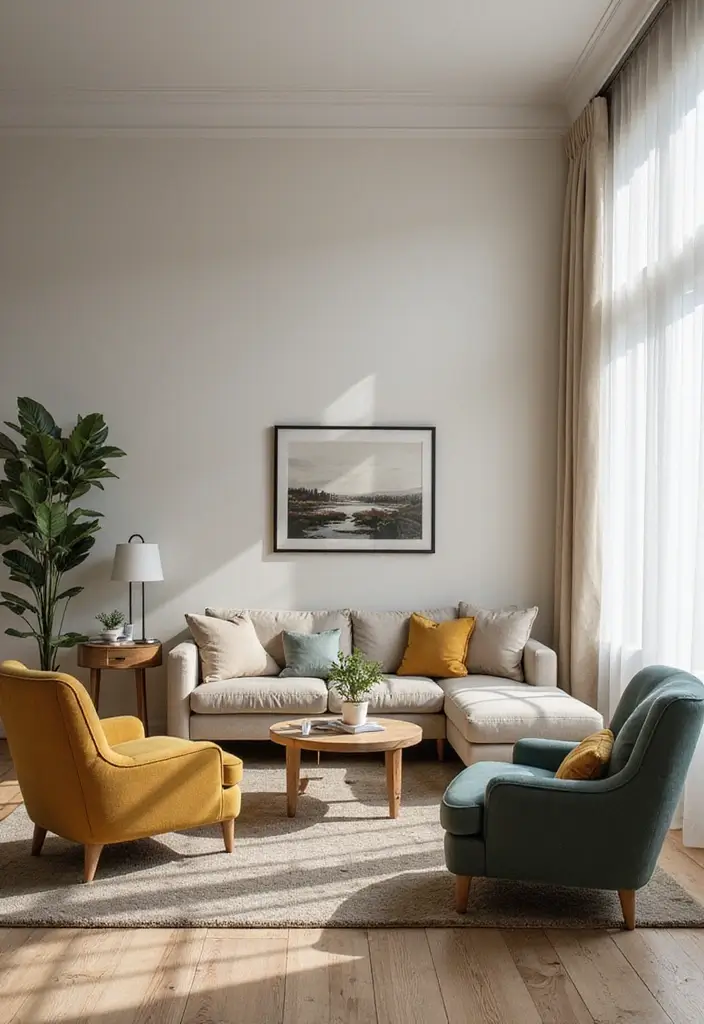 29 Living Room Boho Chic Ideas That Feel Relaxed and Trendy - 7. Funky Furniture Arrangements