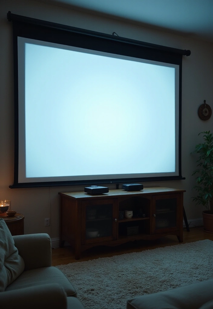 29 Living Room Movie Night Ideas That Make Home Feel Like a Theater - 7. DIY Movie Screen