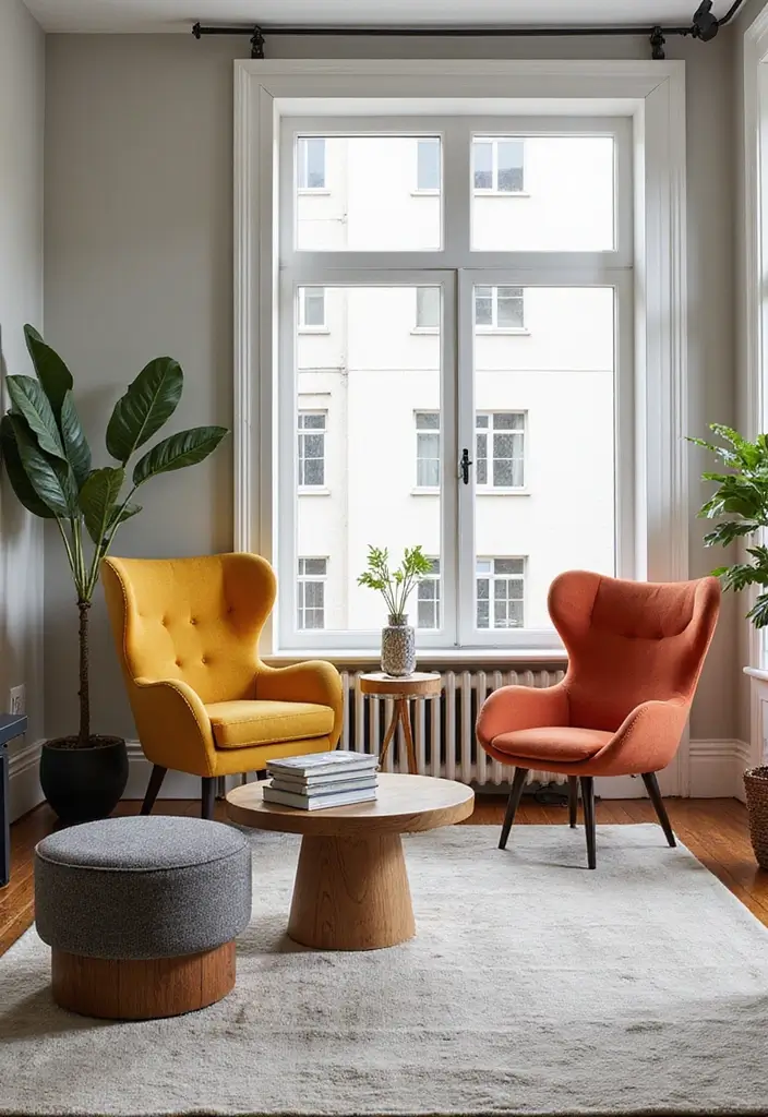 29 Modern Living Room Decor Ideas That Are Sleek and Stylish - 16. Chic Accent Chairs