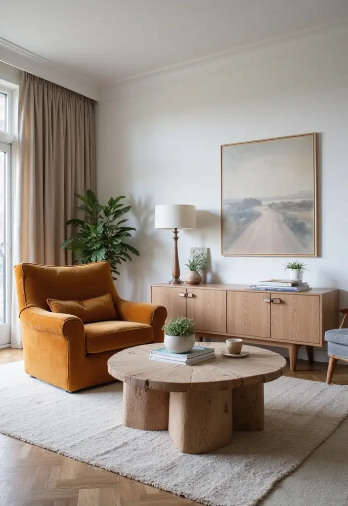 29 Modern Living Room Decor Ideas That Are Sleek and Stylish - 2. Statement Furniture Pieces