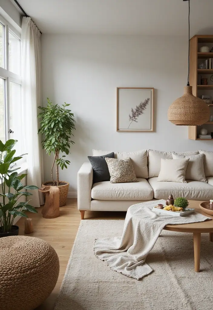 29 Modern Living Room Decor Ideas That Are Sleek and Stylish - 23. Sustainable Decor Choices