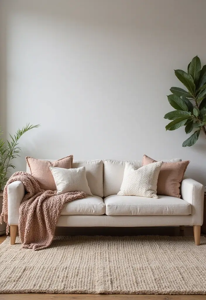 29 Modern Living Room Decor Ideas That Are Sleek and Stylish - 4. Cozy Textiles