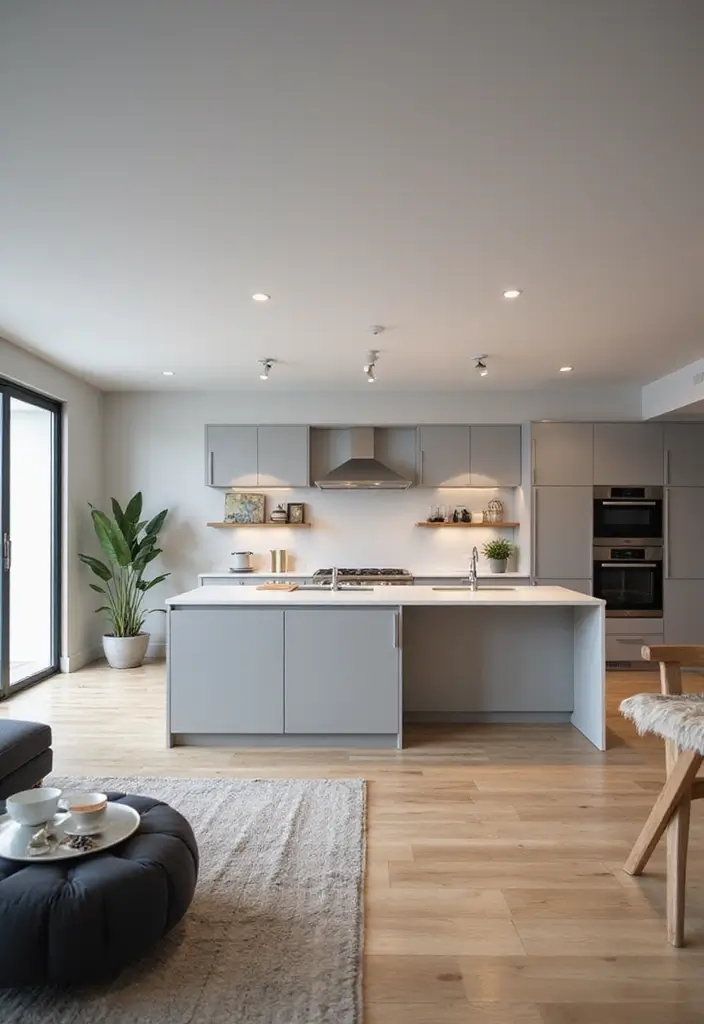 29 Open Concept Kitchen and Living Room Ideas That Flow Beautifully - 12. Smart Technology Integration