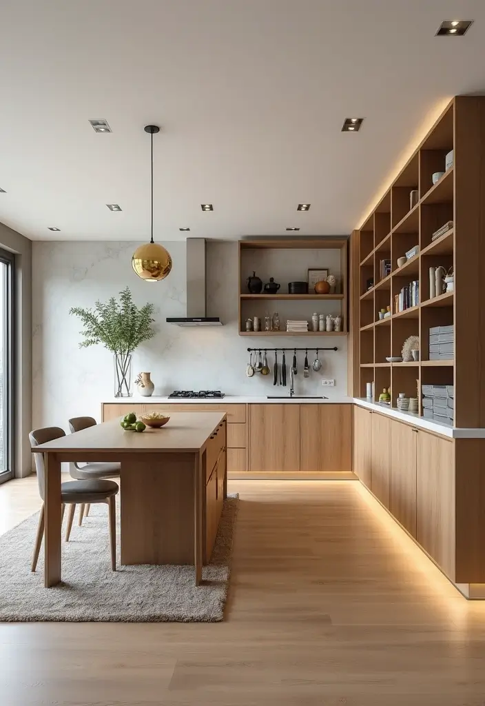 29 Open Concept Kitchen and Living Room Ideas That Flow Beautifully - 15. Innovative Storage Solutions