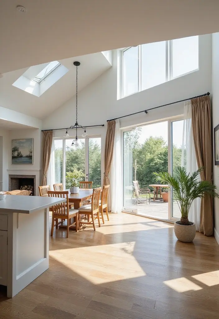 29 Open Concept Kitchen and Living Room Ideas That Flow Beautifully - 18. Natural Light Maximization