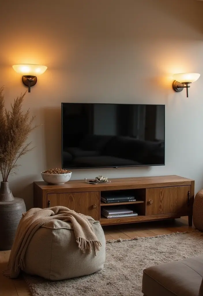 29 Sconces Living Room TV Ideas That Add Light and Sophistication - 16. Vintage Industrial Bowl Sconces