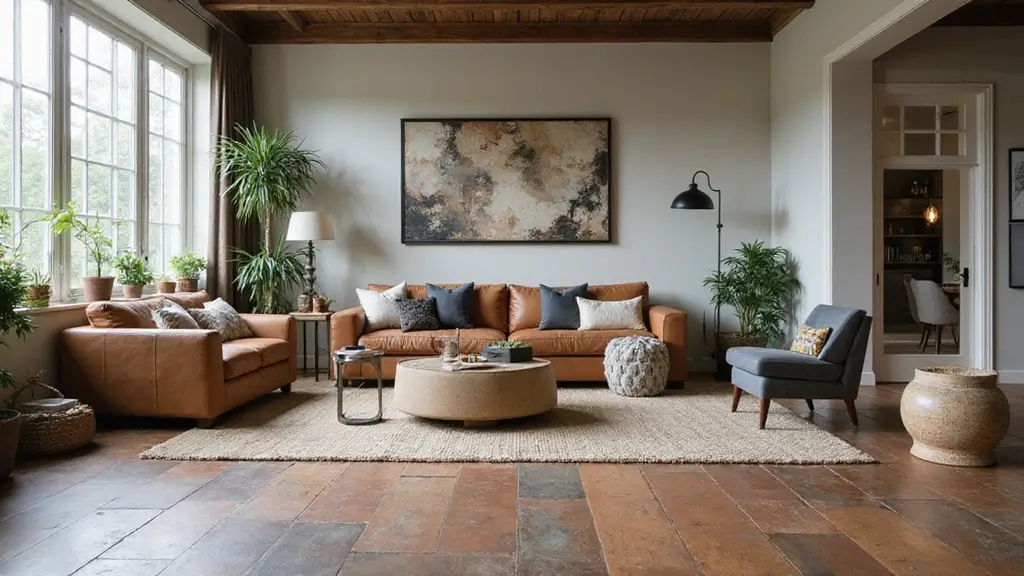 29 Stained Concrete Floors Living Room Ideas That Add Industrial Charm