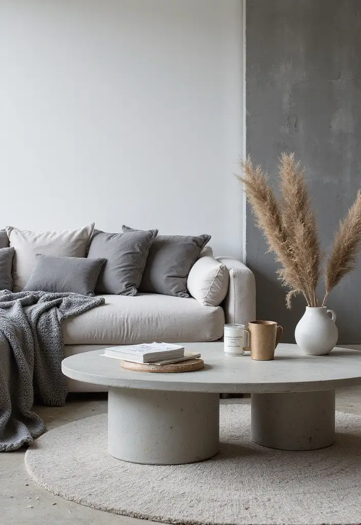 29 White and Grey Living Room Ideas That Look Clean and Modern - 2. Monochromatic Textures