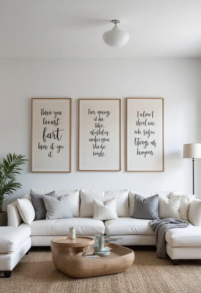 29 White and Grey Living Room Ideas That Look Clean and Modern - 21. Personalized Decor