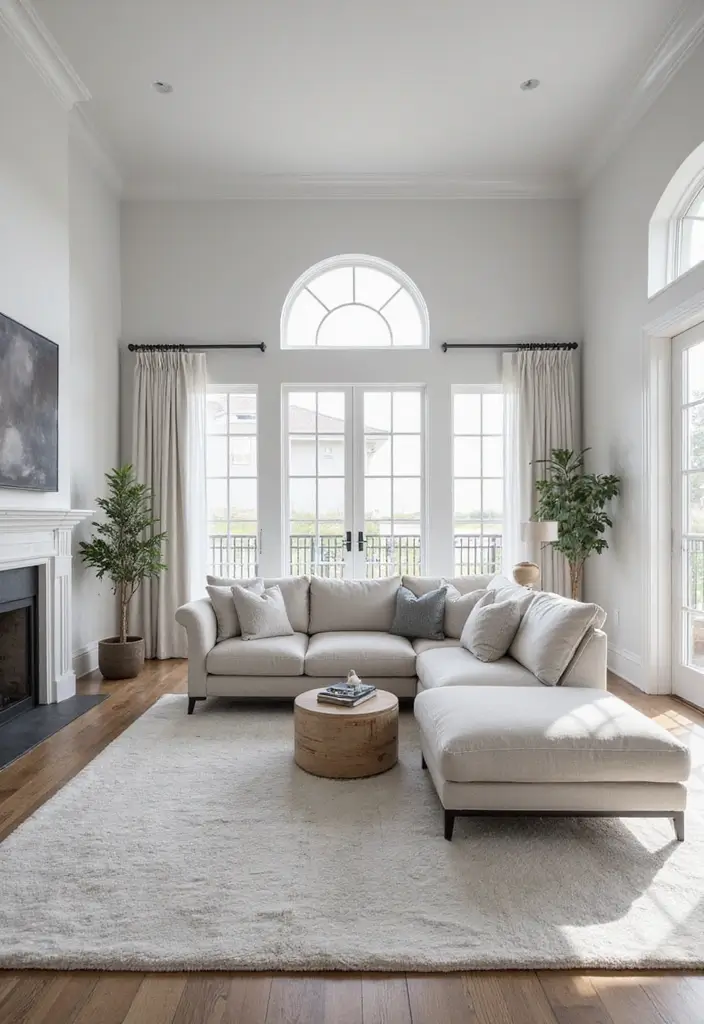 29 White and Grey Living Room Ideas That Look Clean and Modern - 23. Open-Concept Layouts