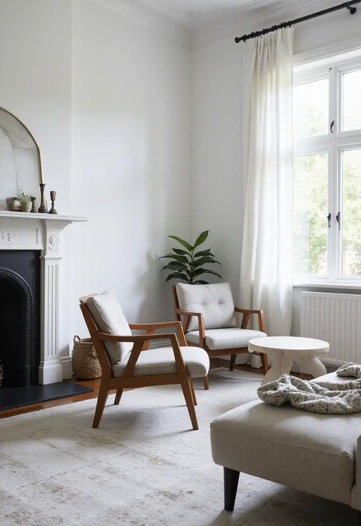 29 White and Grey Living Room Ideas That Look Clean and Modern - 24. Accent Chairs for Personality