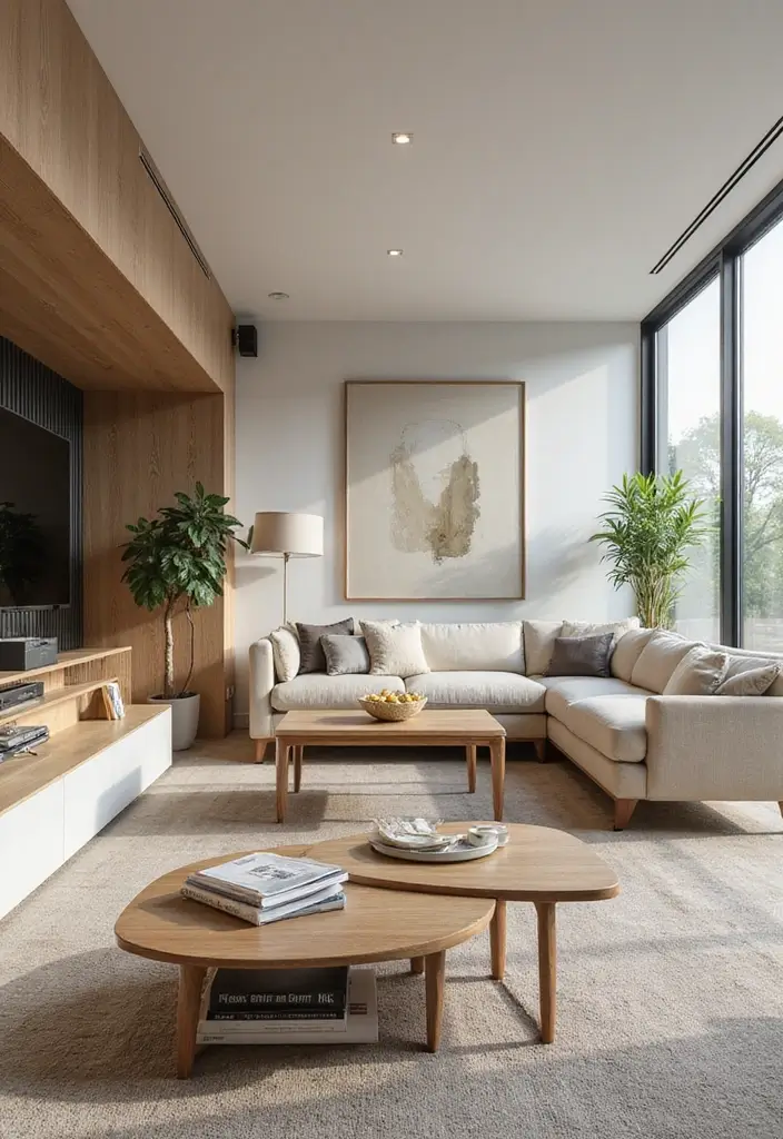 29 White and Grey Living Room Ideas That Look Clean and Modern - 25. Floating Furniture Arrangement