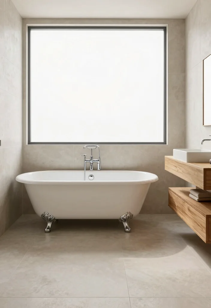 14 Color Tile Bathroom Ideas With Creative Patterns - 14. Minimalist Design: Less is More 1